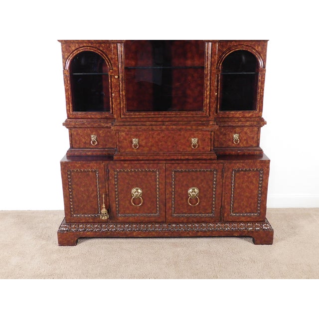 Maitland Smith Biedermeier French Empire Tortoiseshell Breakfront Liquor Cabinet For Sale - Image 9 of 11