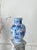 Late 20th-Century Contemporary Blue White Chinoiserie Earthenware Vase For Sale - Image 12 of 13