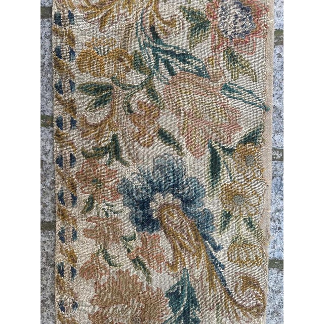 18th Century French Needlepoint Fragment Tapestry For Sale - Image 4 of 18