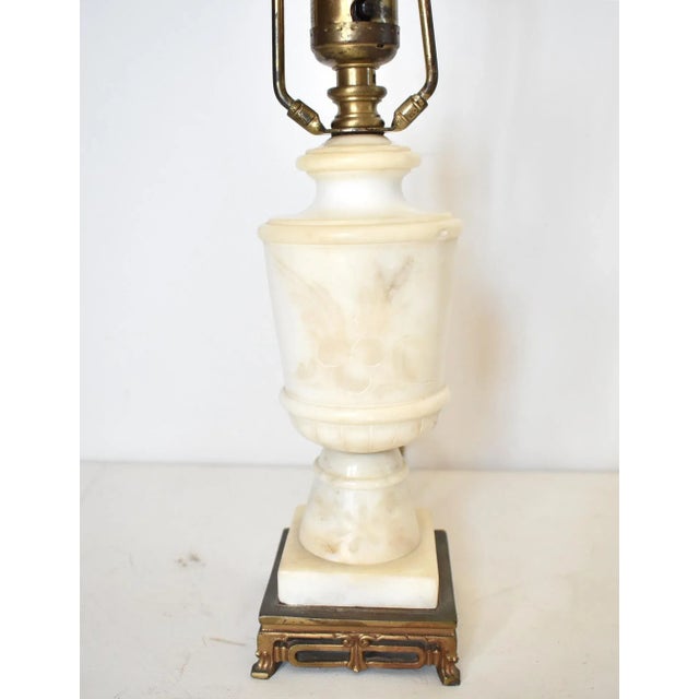 French Antique 19th-Century White Marble Table Lamp For Sale - Image 3 of 12