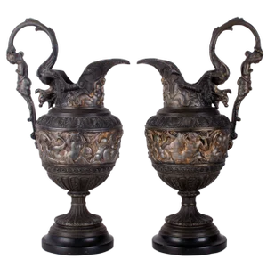 Antique Renaissance Revival Triton Ewers