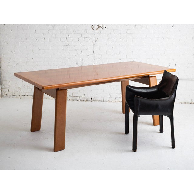 Mario Marenco "Sapporo" Walnut Dining Table for Mobil Girgi For Sale - Image 11 of 11