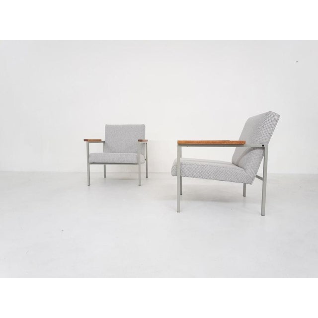 Metal Set of Mid-Century Dutch Lounge Chairs, 1960s For Sale - Image 7 of 14