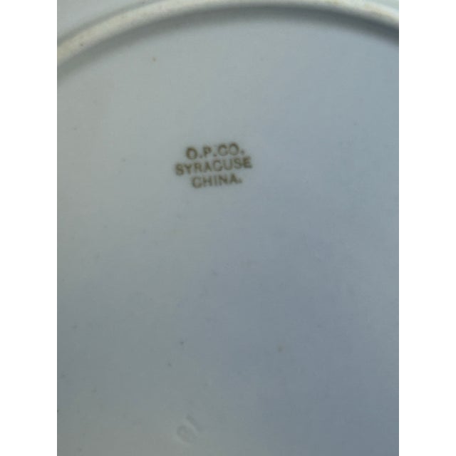 Early 20th Century Rare Antique American Express Blue and White Advertising Cabinet Plate Watchdog Logo Onondaga Pottery Syracuse, China For Sale - Image 5 of 10