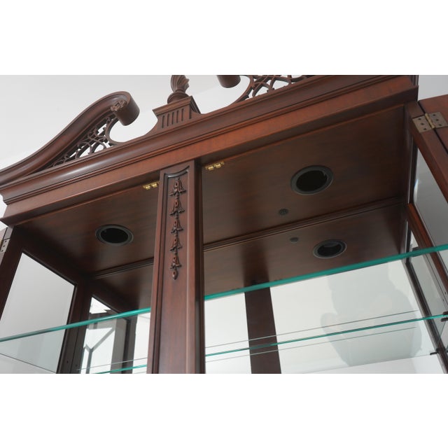 Wood Henkel Harris Model 2348 Mahogany Curio Cabinet For Sale - Image 7 of 18