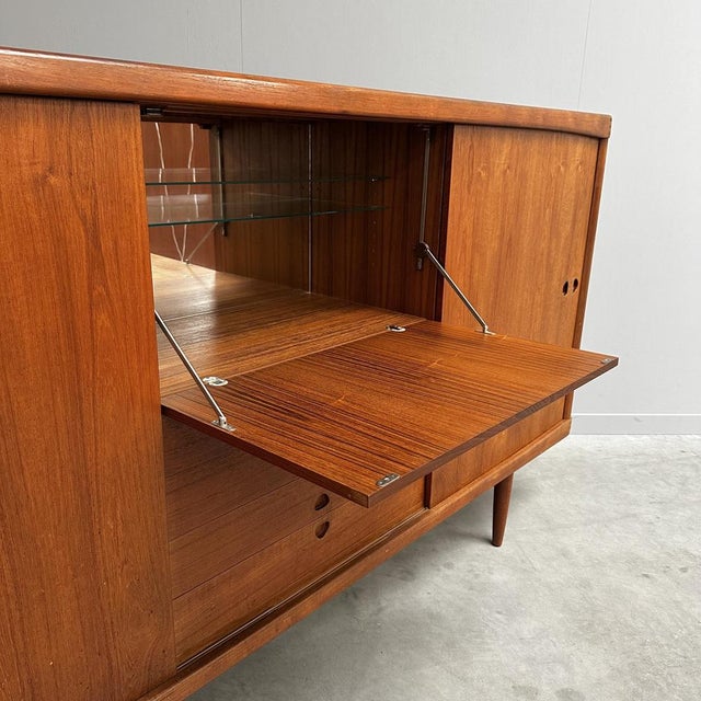 Mid-Century Modern Danish Teak Highboard by H.W. Klein for Bramin, 1960s For Sale - Image 9 of 16
