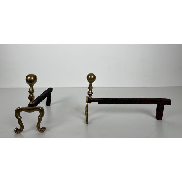 Metal 1920s Bronze Andirons - a Pair For Sale - Image 7 of 12
