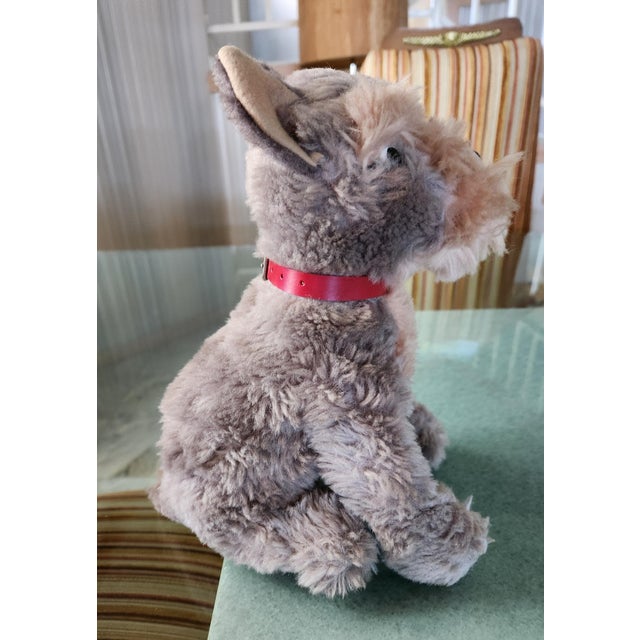 Steiff Fabulous Plush Mohair Gray Schnauzer Terrier Dog delightful stuffed animal toy early 1960s original estate owner...