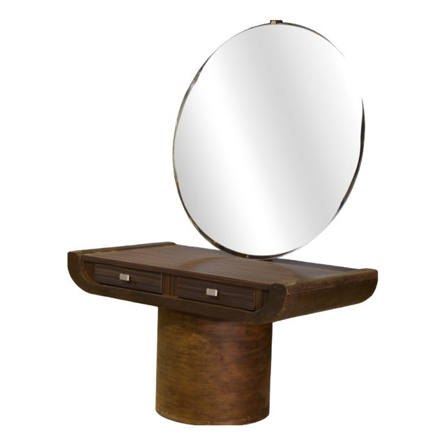 Brutalist Mirror Dressing Table, 1960s For Sale