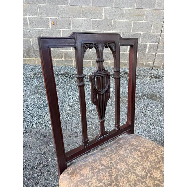Antique Federal Mahogany Square Shield-Back Side Chair For Sale - Image 4 of 16