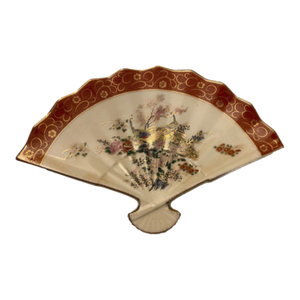 Vintage Smautra Japan Ironstone Fan Shaped Serving Dish