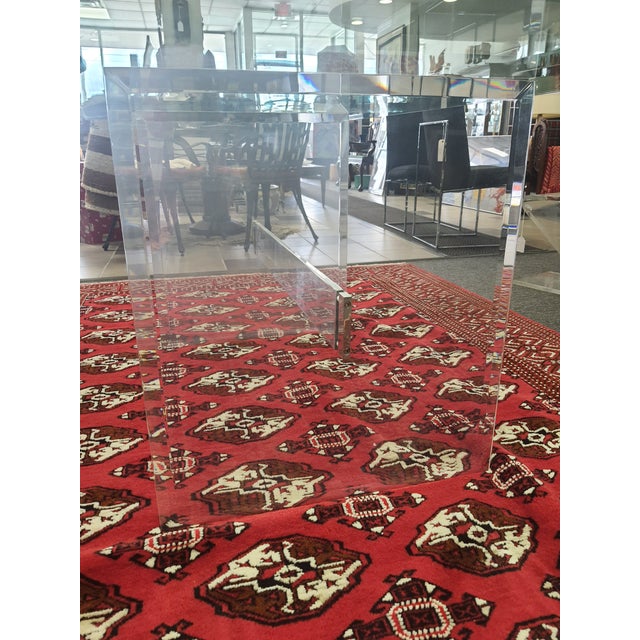 Mid 20th Century Mid 20th Century Lucite and Chrome Dining Table in the Style of Tri-Mark For Sale - Image 5 of 9