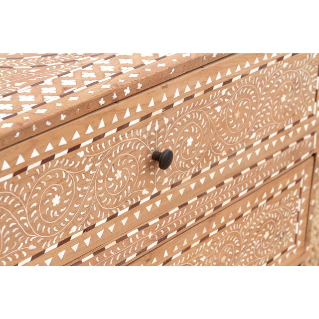 One-of-a-Kind Heritage Inlay Chest of 2 Drawers For Sale - Image 4 of 11