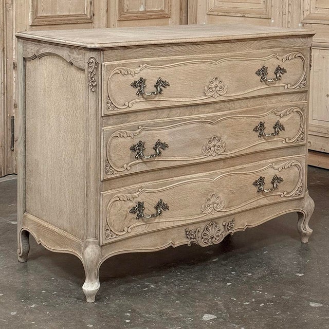 French Liëgeoise Louis XV Style Stripped Oak Commode For Sale - Image 3 of 16
