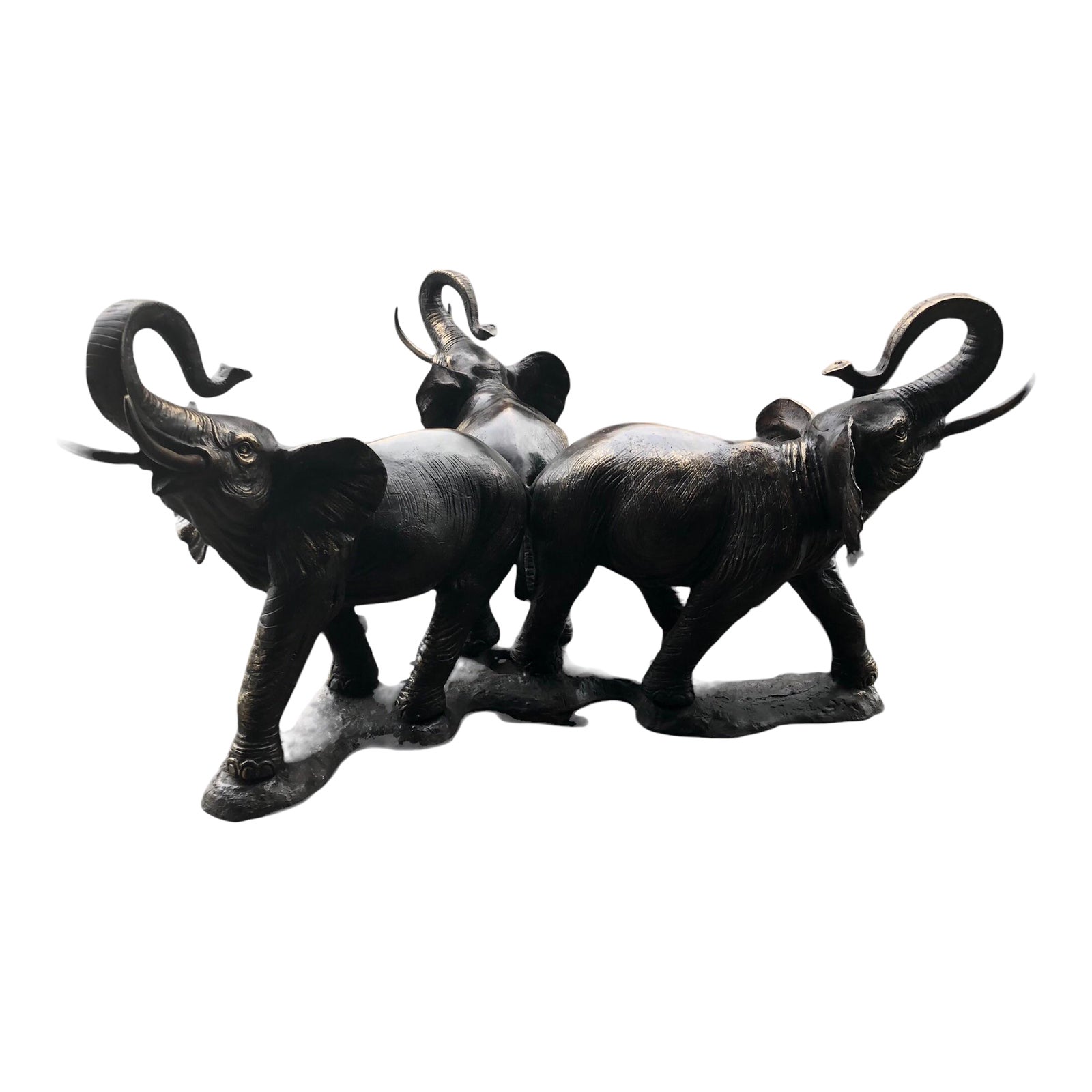 1980’s Maitland Smith Bronze Elephant Coffee Table No Glass Chairish