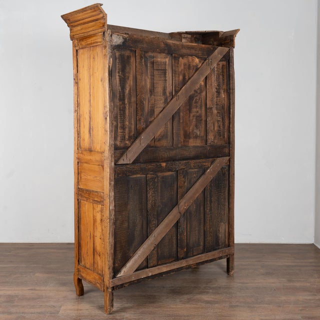 18th Century French Carved Pine Two Door Wedding Armoire Cabinet For Sale - Image 18 of 18