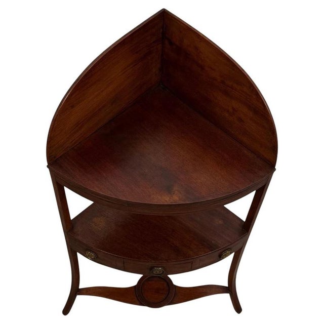 Antique 19th Century Georgian Mahogany Corner Stand For Sale - Image 4 of 10