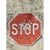 Red Vintage Gunshot Stop Sign For Sale - Image 8 of 12