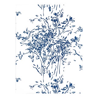 The House of Scalamandré Kurt Wallpaper, Cobalt For Sale