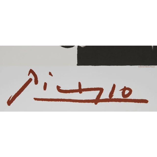 Pablo Picasso 1980s "Portrait en Deux Parties Noire et Blanche" Lithograph After Pablo Picasso For Sale - Image 4 of 5