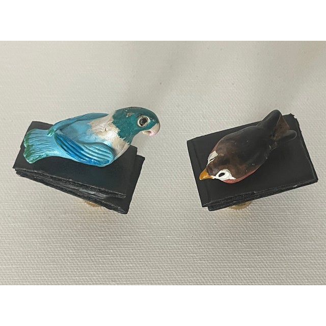 Contemporary 1970s Birds Figurines Pair Lamp Finials For Sale - Image 3 of 3