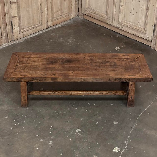 18th Century Country French Rustic Oak Coffee Table For Sale - Image 16 of 18