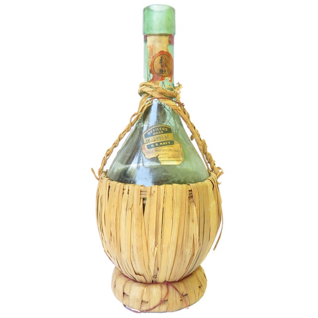 Mid 20th Century 1940s Wicker Covered Bottles / Candleholders, S/3 For Sale - Image 5 of 8