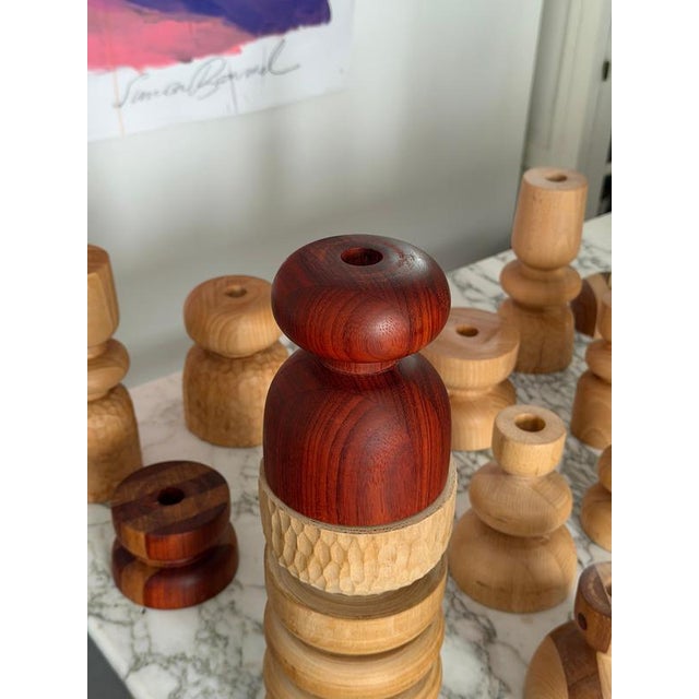 Contemporary Padauk Candlestick 9 by Romain Des Bois For Sale - Image 3 of 8