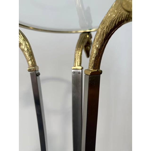 Late 20th Century Pair, Jansen Style Italian Ram's Head Pedestal Tables or Stands MCM For Sale - Image 5 of 9