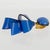 Blue Cilea Paris Dangle Resin Clip Earrings Cobalt Blue Ribbons For Sale - Image 8 of 9