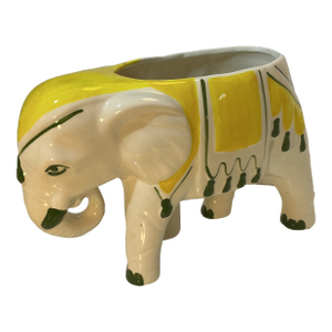1970s Hollywood Regency Elephant Tassels Planter