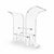 Vintage Lucite Wing Panel Console Table Base For Sale