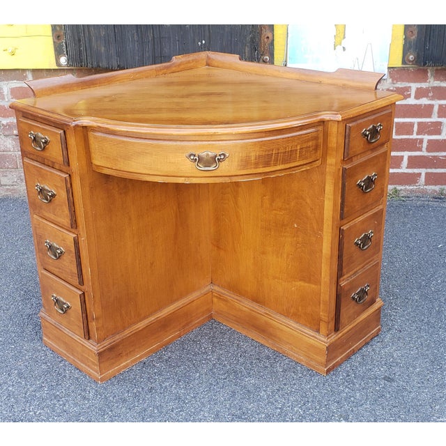 Tell City Furniture Young Republic Group Solid Rock Maple Corner Desk