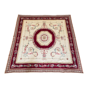 Vintage Mid 20th Century French Aubusson-Style Jacquard Tapestry Rug