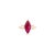 Contemporary Victorian Chic Ruby Diamond Early 20s Engagement Ring in 14k Gold Size 6 For Sale - Image 3 of 14