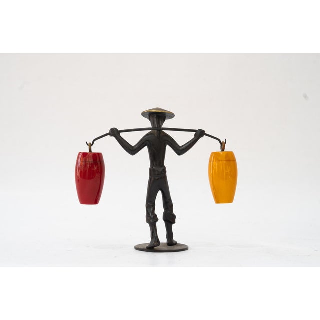 Salt and Pepper Shaker Holder Chinese Figurine by Richard Rohac, 1950s For Sale - Image 4 of 9