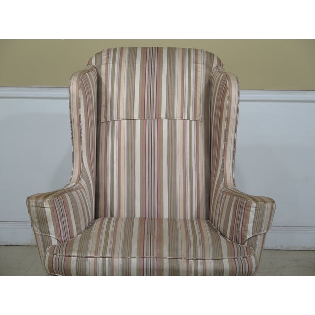 High Quality Queen Anne Stretcher Base Mahogany Wing Chair Age: Approx. 40 Years Old Details: Down Seat Queen Anne Legs...