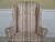 High Quality Queen Anne Stretcher Base Mahogany Wing Chair Age: Approx. 40 Years Old Details: Down Seat Queen Anne Legs...