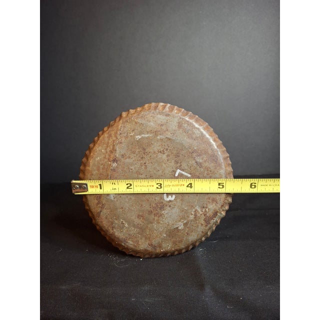 Antique 19thC Sheet Tin Betty Lamp Integrated Saucer Stand Primitive Fat Oil For Sale - Image 17 of 18