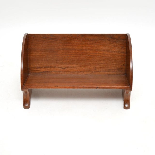 Art Deco Walnut Book Trough, 1930s For Sale - Image 4 of 10