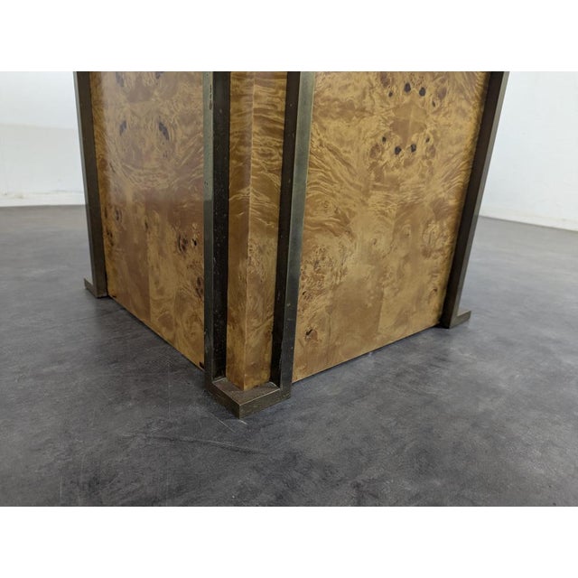 Walnut Burl Table by Jean Claude Mahey For Sale - Image 5 of 8