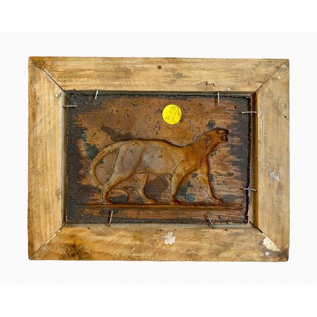 Copper Leopard Bas Relief after Barye For Sale - Image 5 of 6