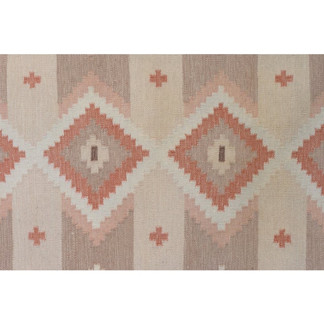 Mid-Century Swedish Kilim Rug, 1960s For Sale - Image 4 of 6