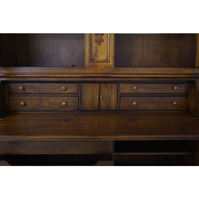 1980s Henredon Country French Large Secretary Desk For Sale - Image 5 of 18