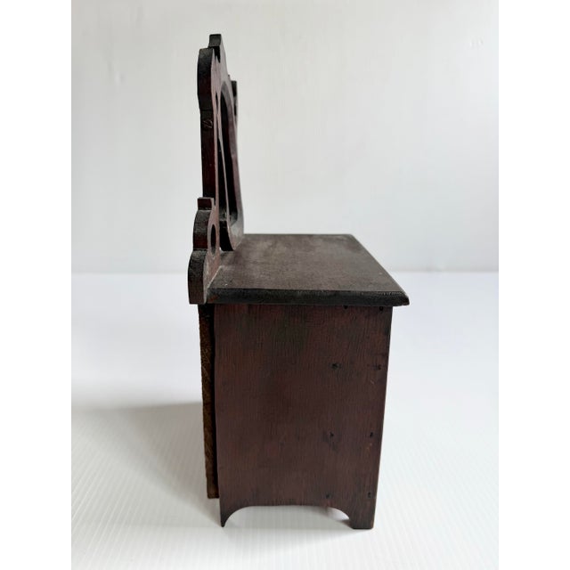 Wood Antique Miniature Wooden Salesman Sample Dresser Chest of Drawers For Sale - Image 7 of 12