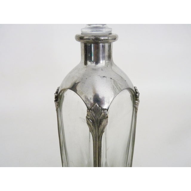 1970s Crystal and Silver-Plated Metal Decanter, 1970s For Sale - Image 5 of 8