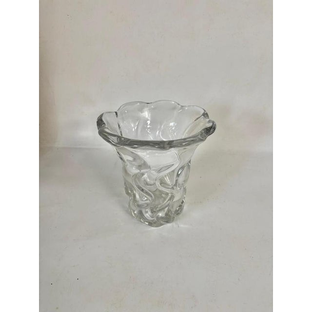 Crystal Glass Vase, France, 1970s For Sale - Image 3 of 9
