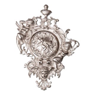 Vintage Rococo Metal Decorative Shelf For Sale