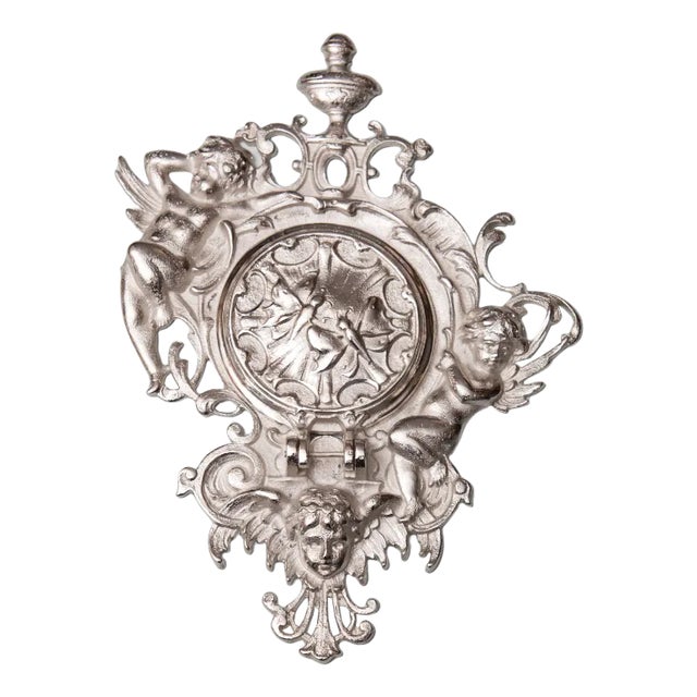 Vintage Rococo Metal Decorative Shelf For Sale