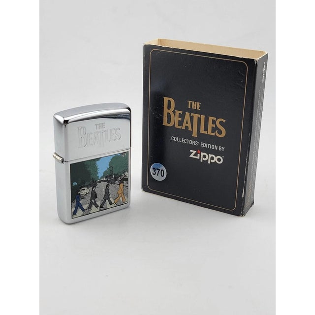 Metal Rare 1996 Retired Beatles Abbey Road Zippo Lighter. Appears To Be Unfired W Box For Sale - Image 7 of 12